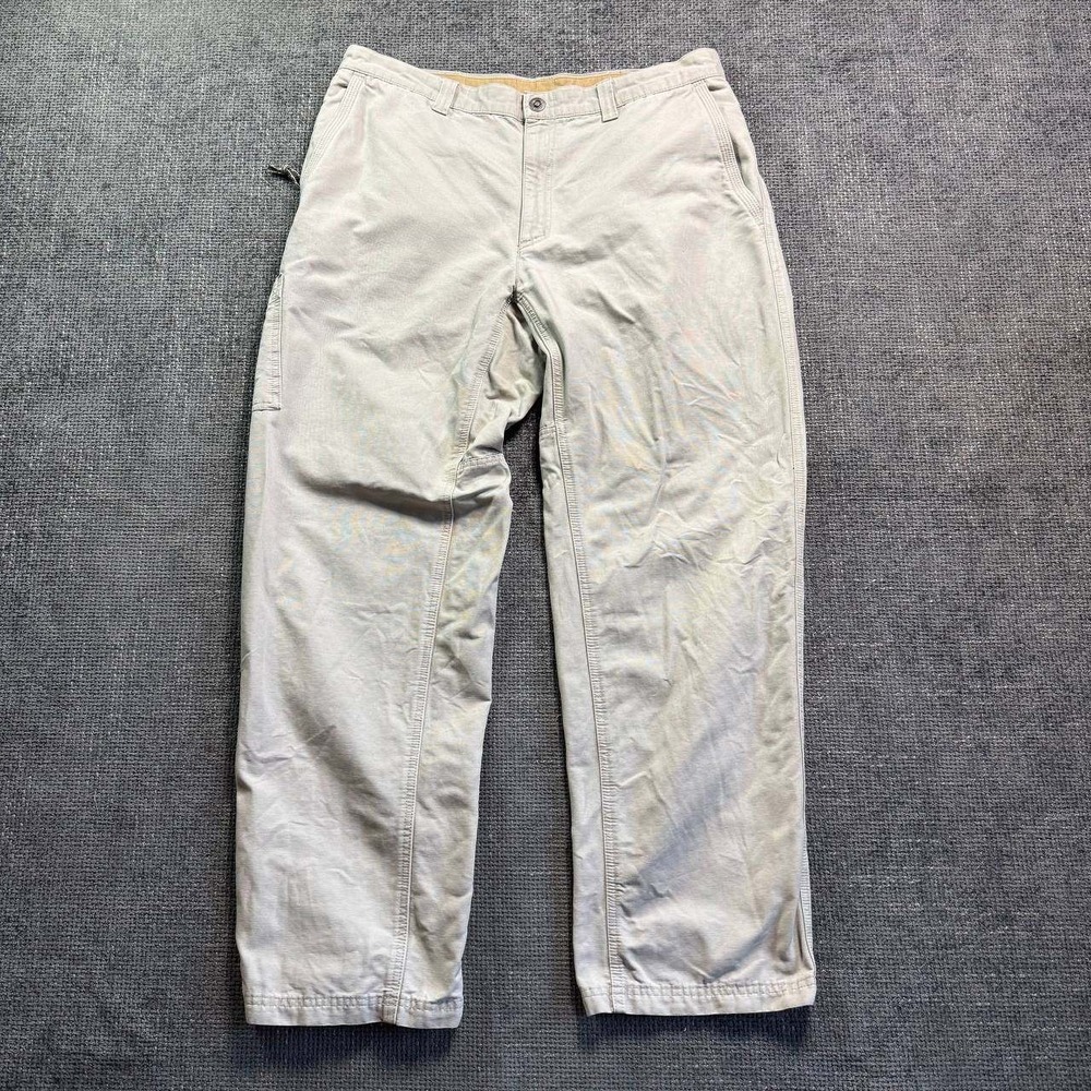 Columbia Utility Canvas Pants Mens 36x30 Tan Khaki Straight Leg Gorpcore AM8431